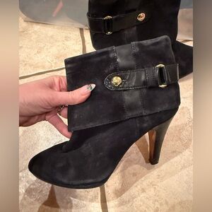 Antonio Melani fold over suede booties